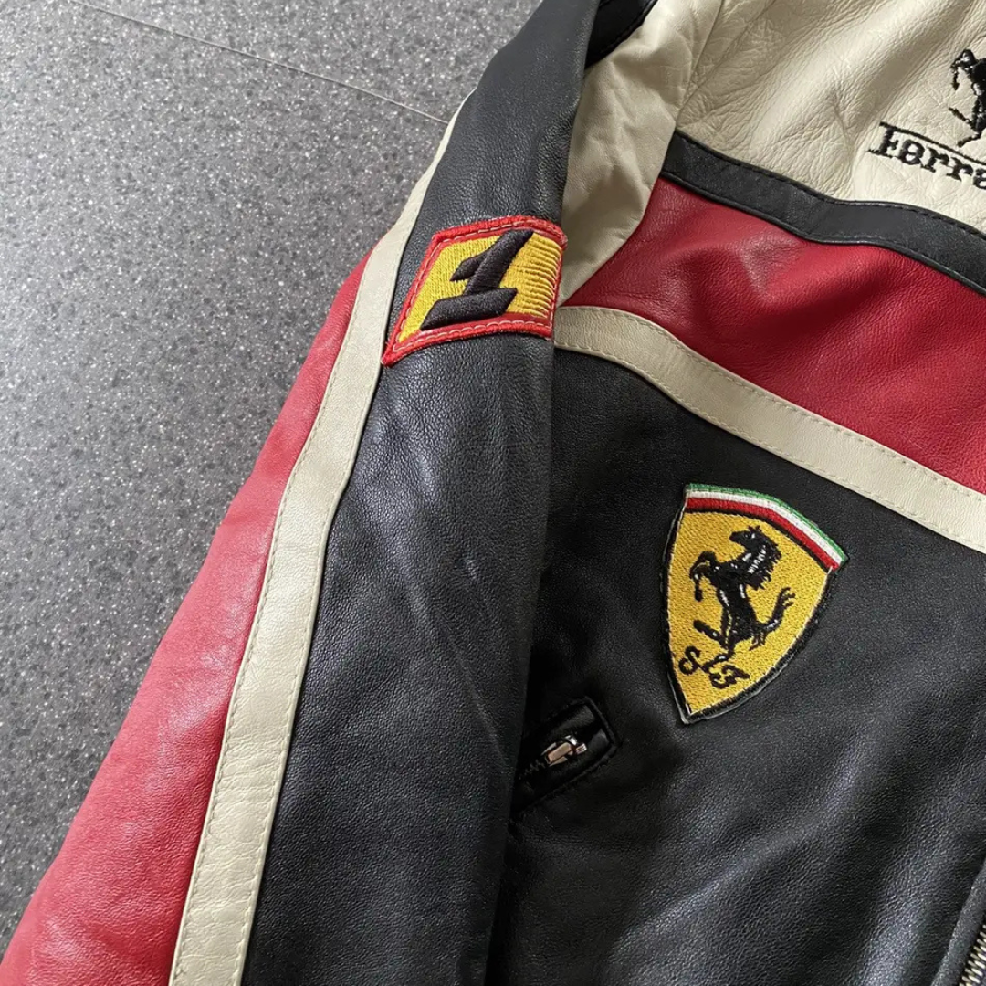 Ferrari "Celeste" Leather Jacket