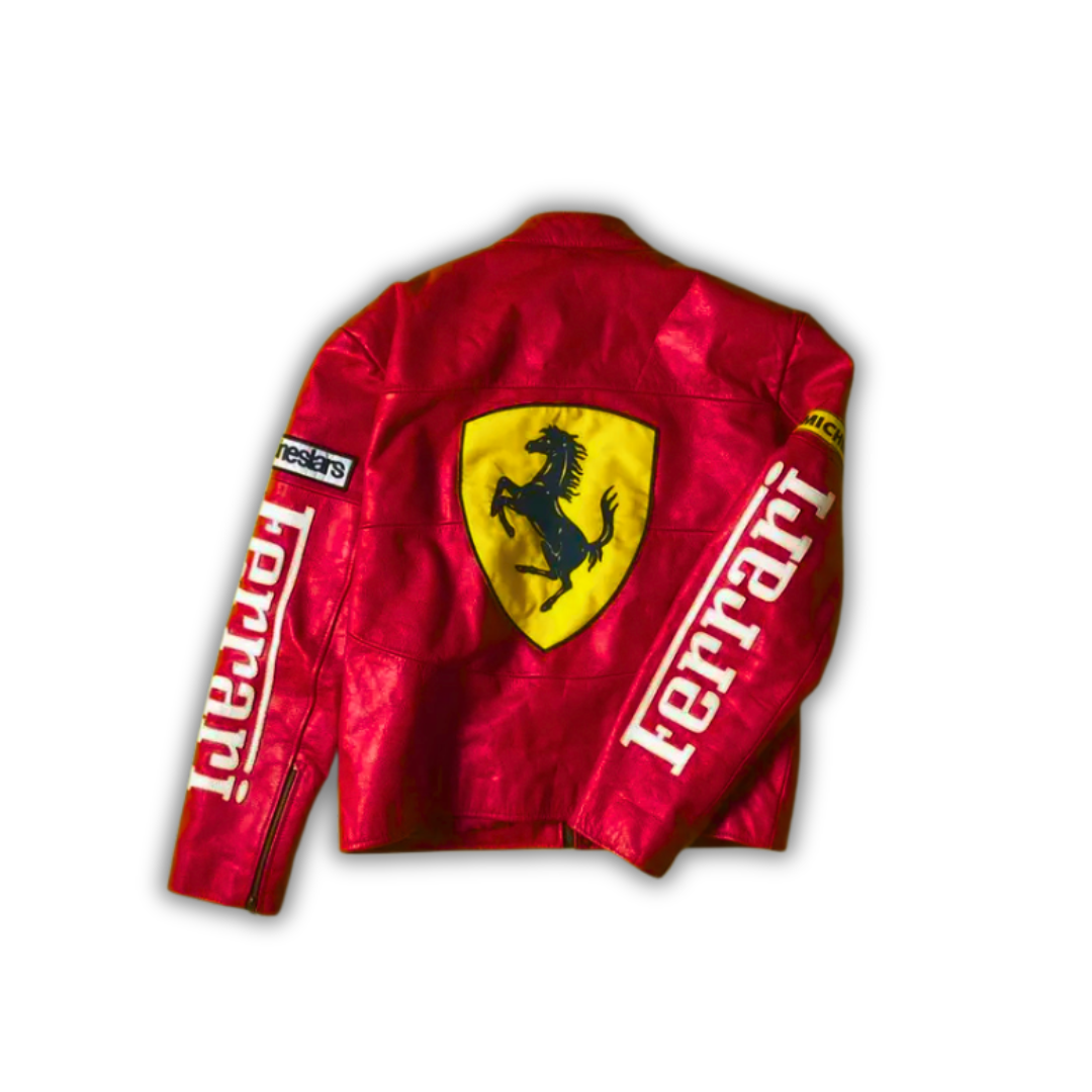 Ferrari "Rosso Corsa" Leather Jacket