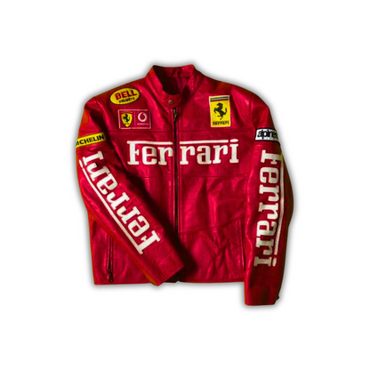 Ferrari "Rosso Corsa" Leather Jacket